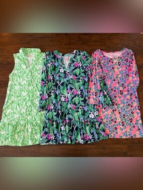 3 Lilly Pulitzer cotton dresses Sz S